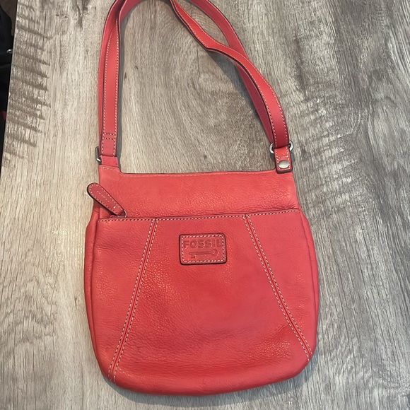Orange Leather Fossil Bag - Picture 6 of 10